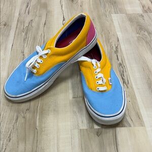Vans Blue and Yellow Canvas Sneakers